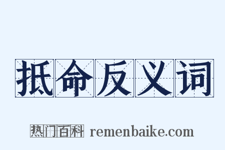 抵命反义词是什么意思的图片